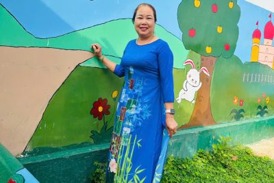 Cán bộ- Giáo viên- Nhân viên trường Mầm non Ea Rốk hưởng ứng tuần lễ áo dài duyên dáng